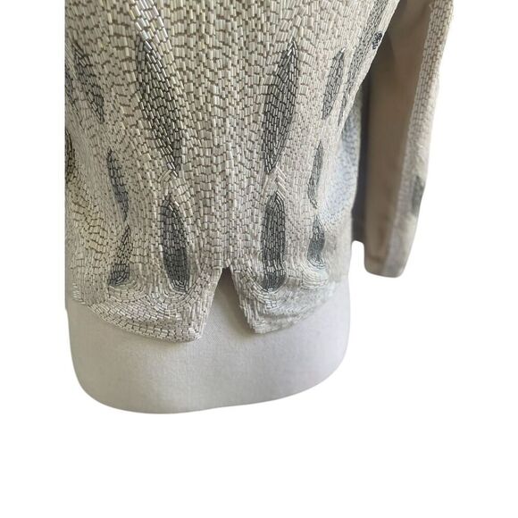 Haute Hippie (Serena Gossip Girl) Beaded Blazer Tan/ Gold XS Evening Jacket - Picture 3 of 16